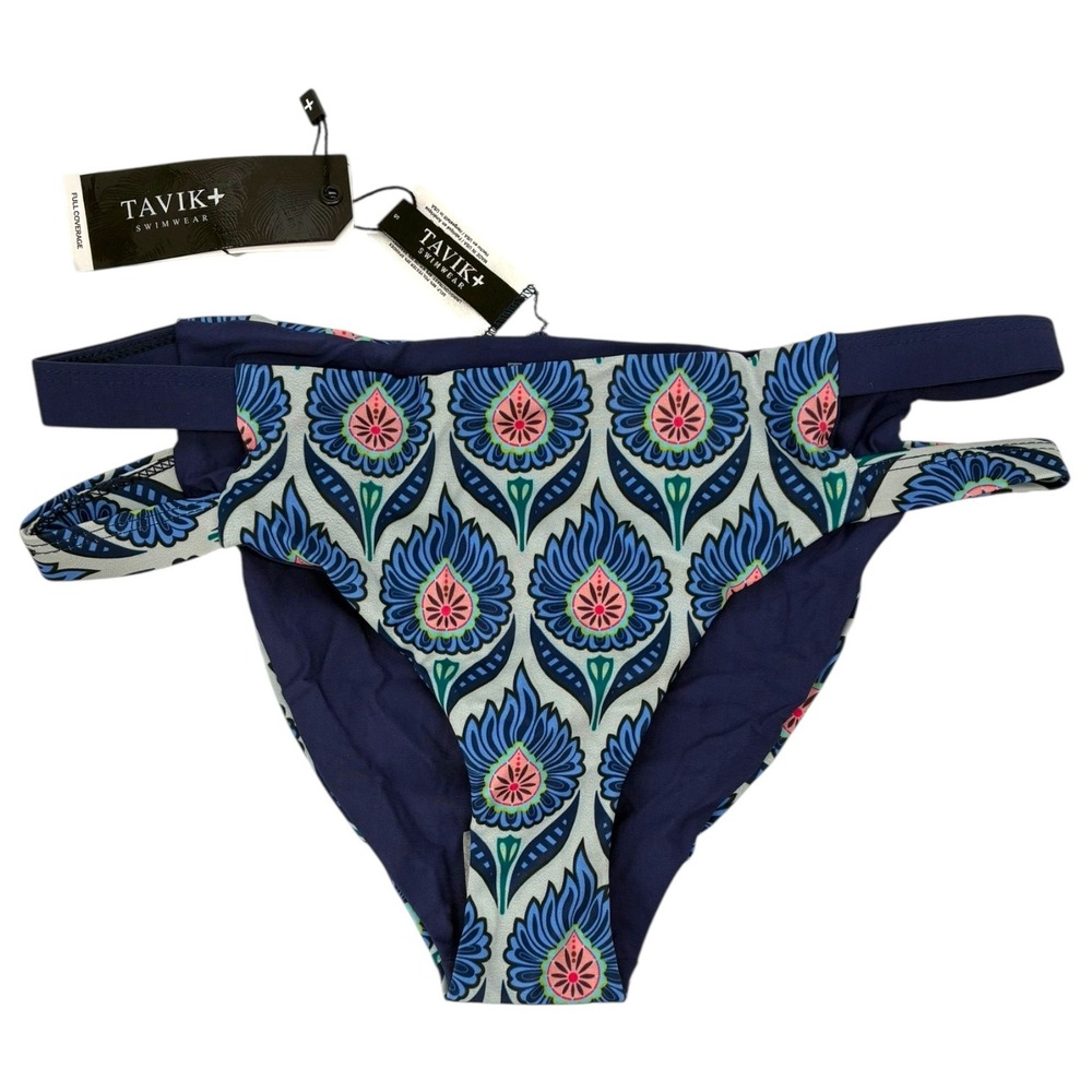 Tavik Chloe Full Bottom Mon White Sand Reversible Bikini Bottom NWT Size S